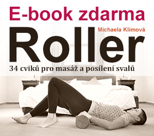 Titulka, E-book - jak používat pěnový válec, roller - 34 cviků pro masáž a posílení svalů
